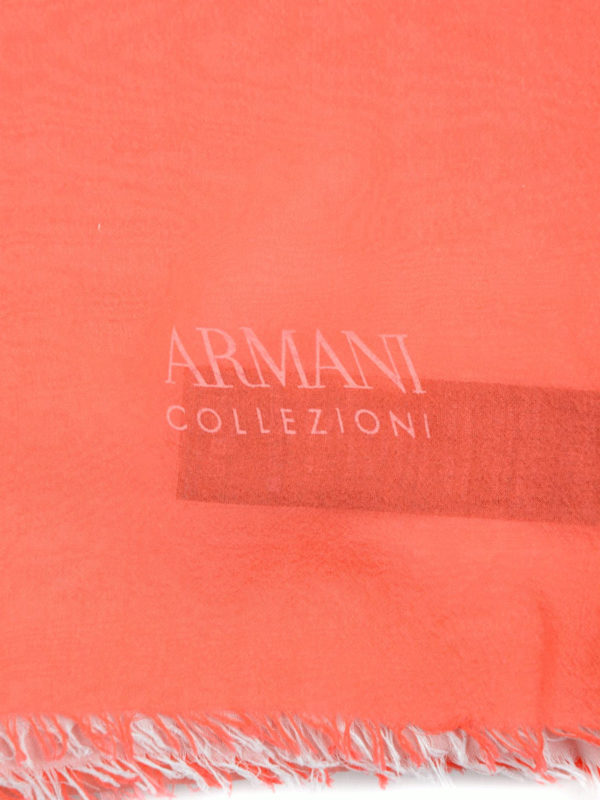 ARMANI COLLEZIONI: scarves online - Two-tone silk scarf