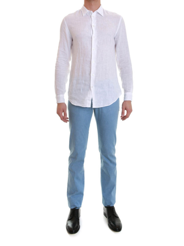 Armani Collezioni Linen shirt TCSM0LTC0F7100 THEBS