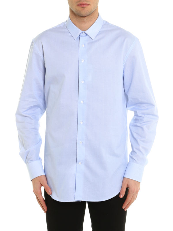 ARMANI COLLEZIONI: shirts online - Micro dot pattern cotton shirt