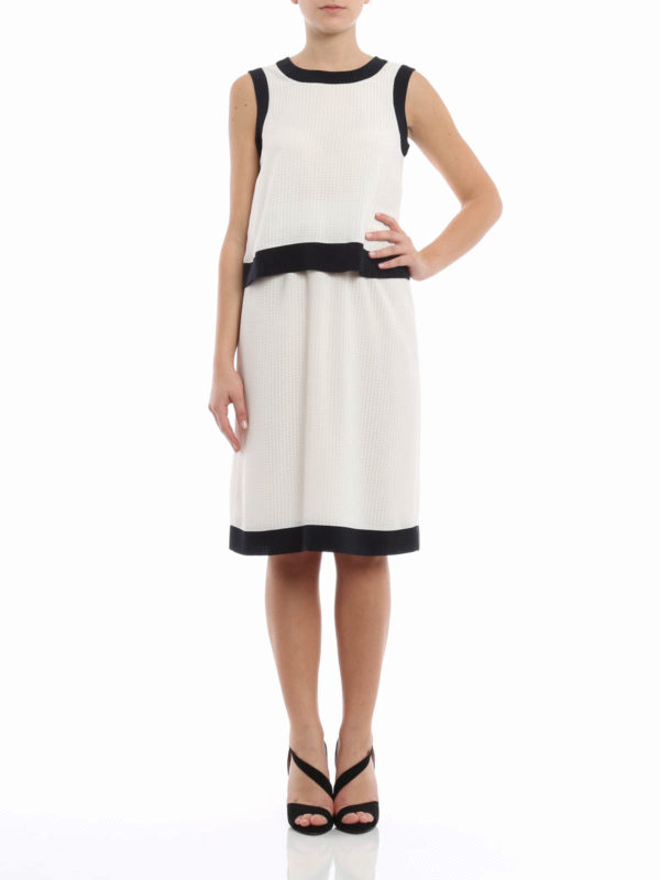 Armani Jeans: short dresses online - Square pattern chiffon dress