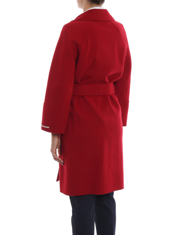 Arona red pure new wool coat shop online: Max Mara