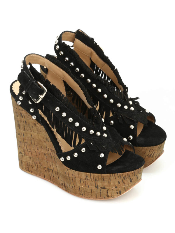 ASH: sandals online - Blossom suede wedges
