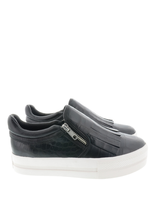 ASH: sneakers online - Slipper Jazz Black con frange e zip
