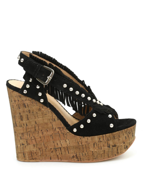 ASH: sandals - Blossom suede wedges