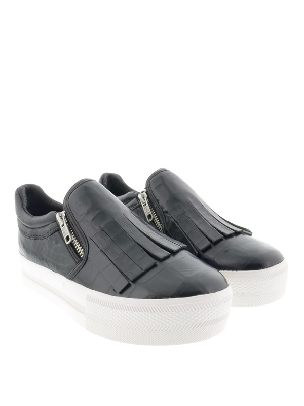 ASH: sneakers - Slipper Jazz Black con frange e zip