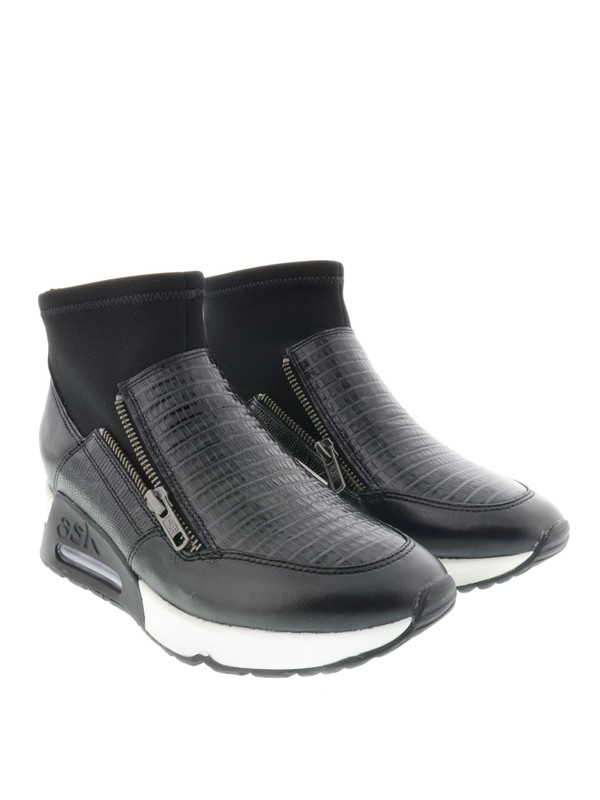 ASH: trainers - Liu Black python high top sneakers