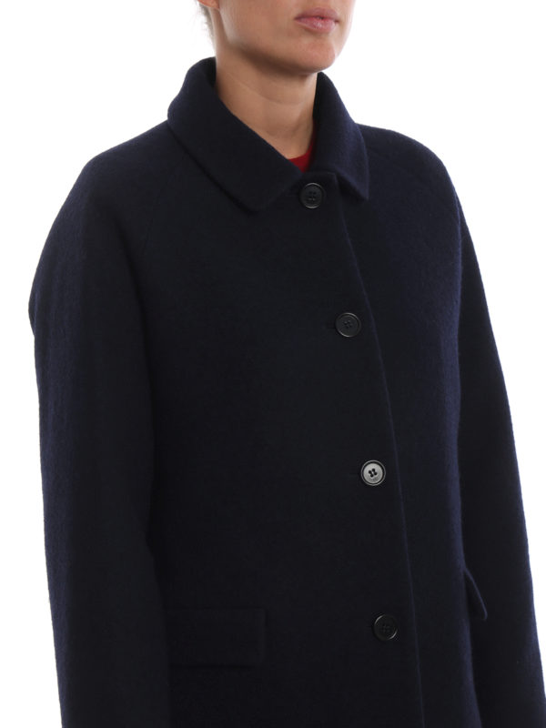 ASPESI buy online Boiled wool single breasted egg-shaped coat