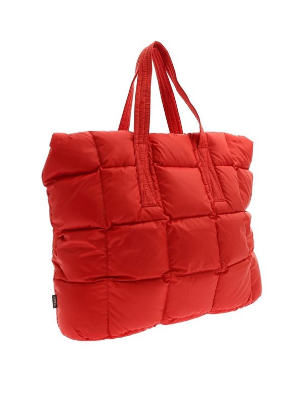 ASPESI: totes bags online - Red quilted bag