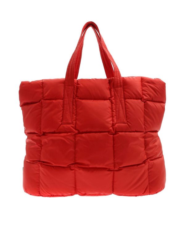 ASPESI: totes bags - Red quilted bag