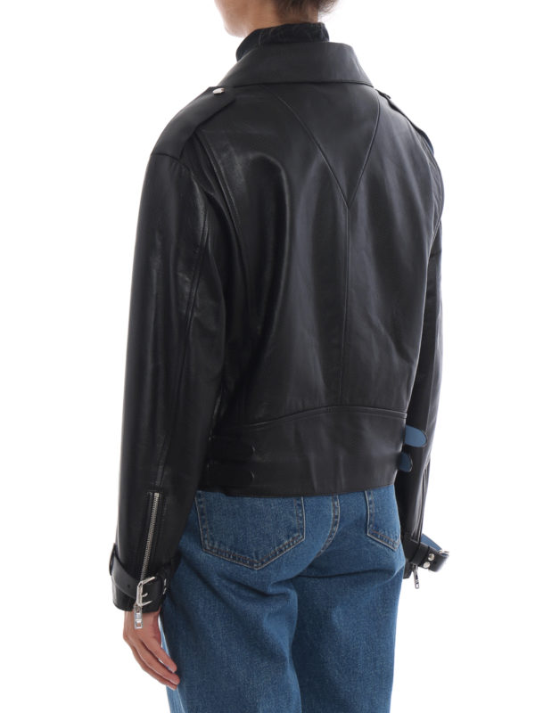 Lederjacke - Schwarz shop online: PRADA