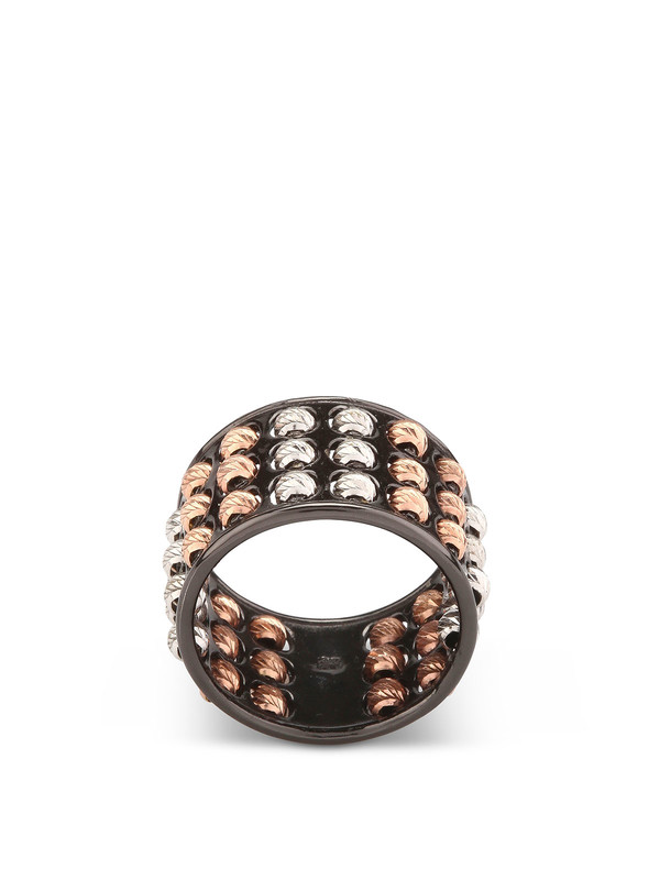 ATHOMIE: Rings online - Sterling silver 3-row bead ring