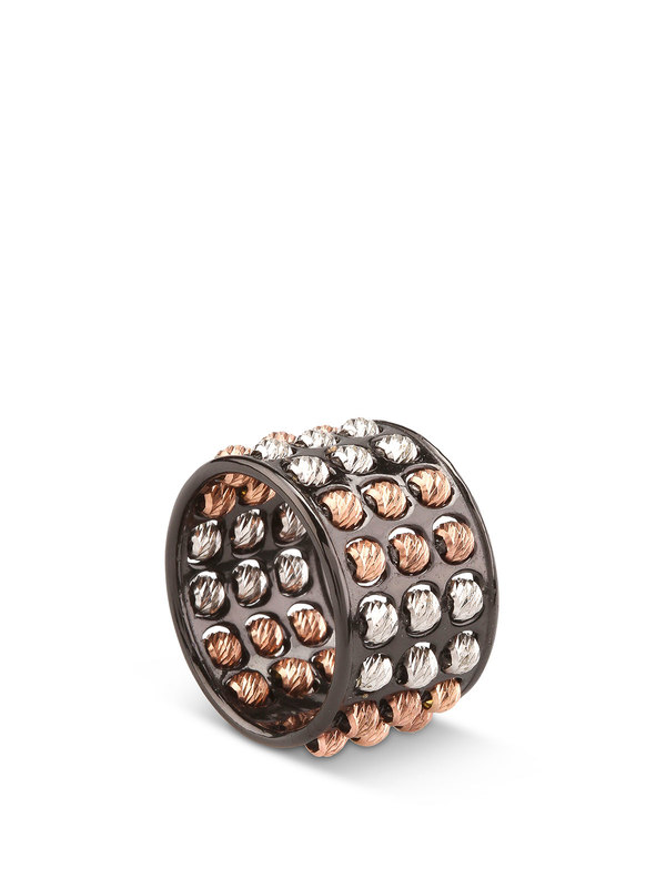 ATHOMIE: Rings - Sterling silver 3-row bead ring