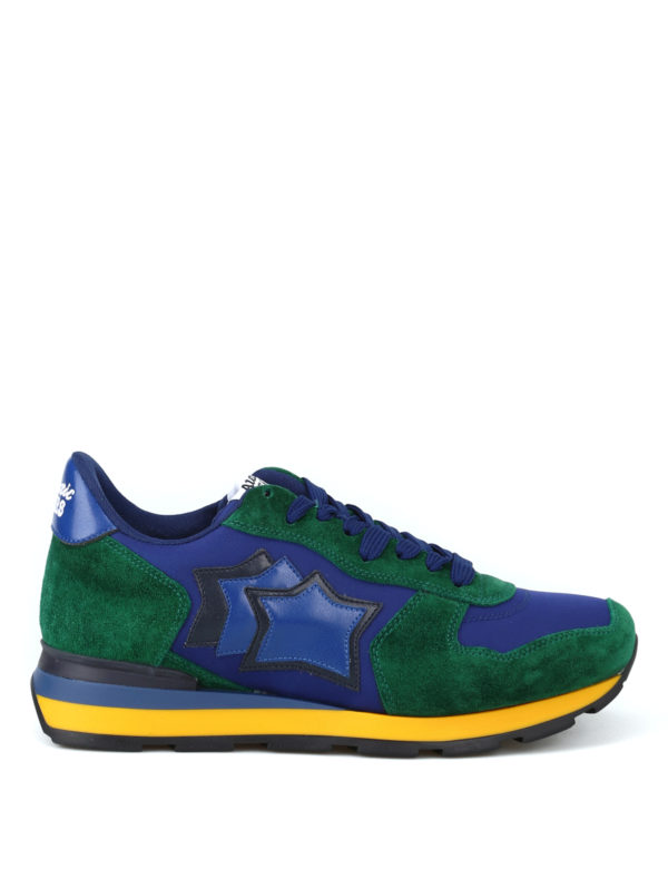 Atlantic Stars Antares green suede and fabric sneakers  display picture 1