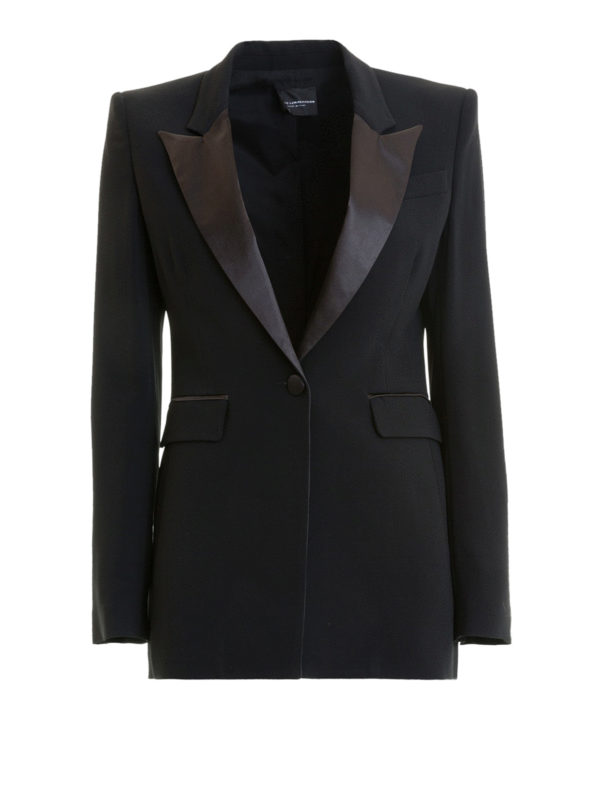 Atos Lombardini: Tailored & Dinner - Black cady single breasted blazer