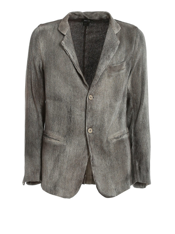 AVANT-TOI: giacche blazer - Blazer in misto lino dipinto a mano