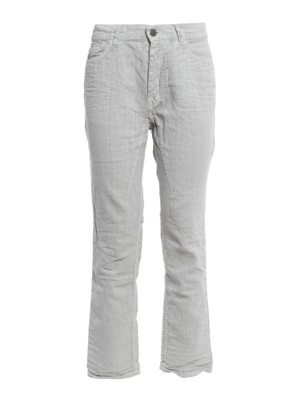 AVANT-TOI: casual trousers - Tremoy drop crotch linen  pants