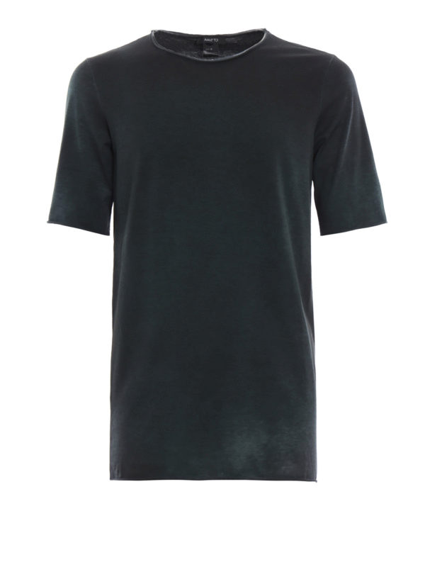 AVANT-TOI: t-shirts - Shaded forest green cotton Tee