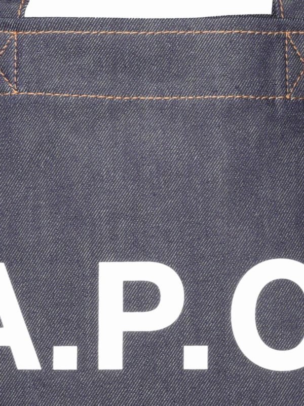 Axel denim and leather shopping bag shop online: A.P.C.