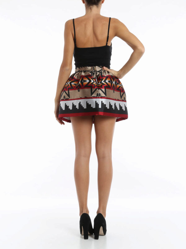 Aztec print mini skirt shop online: DSQUARED2
