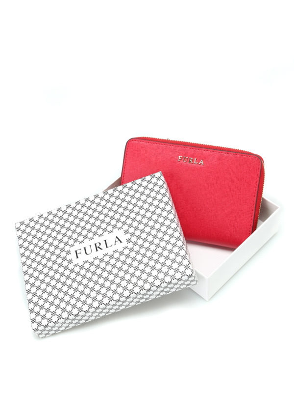 Babylon M zip around red wallet shop online: FURLA