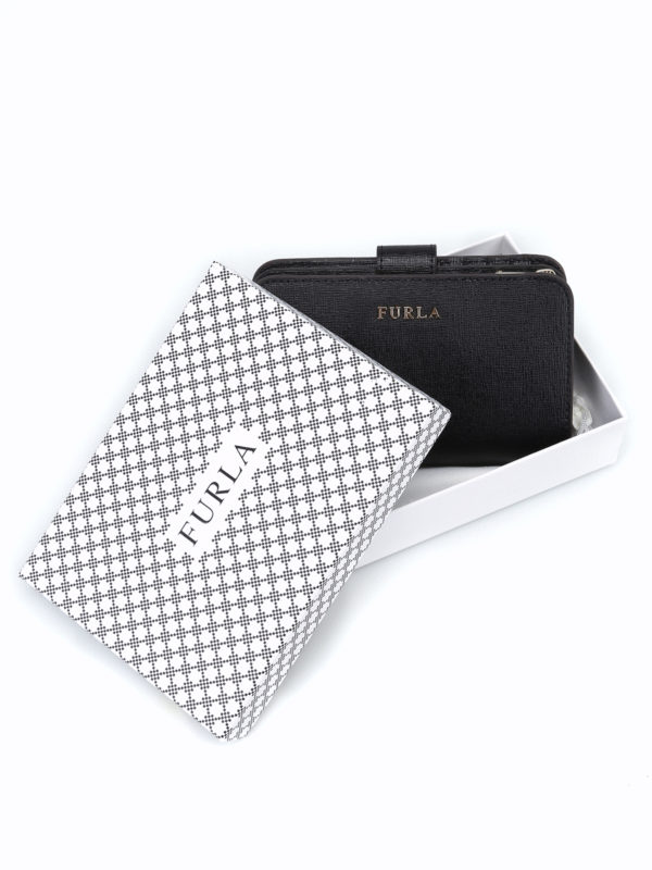 Babylon medium black wallet shop online: FURLA