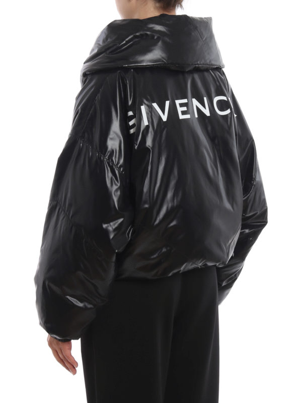Back logo print padded jacket shop online: GIVENCHY