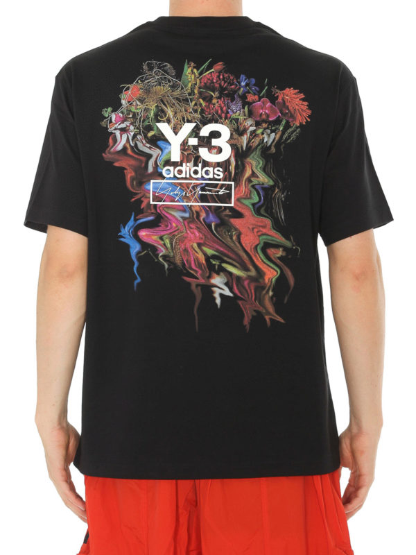 Back Toketa print black T-shirt shop online: ADIDAS Y-3