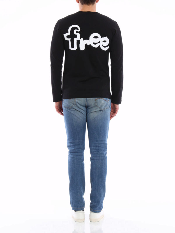 Back writing print T-shirt shop online: COMME DES GARCONS