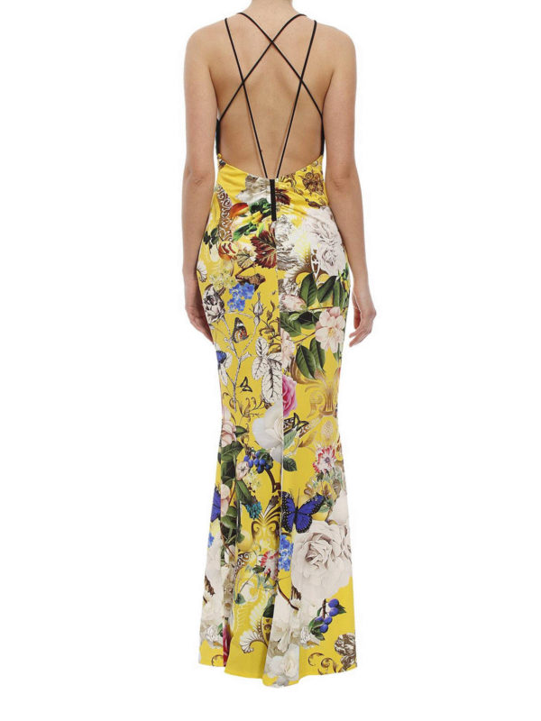 Backless maxi dress shop online: ROBERTO CAVALLI