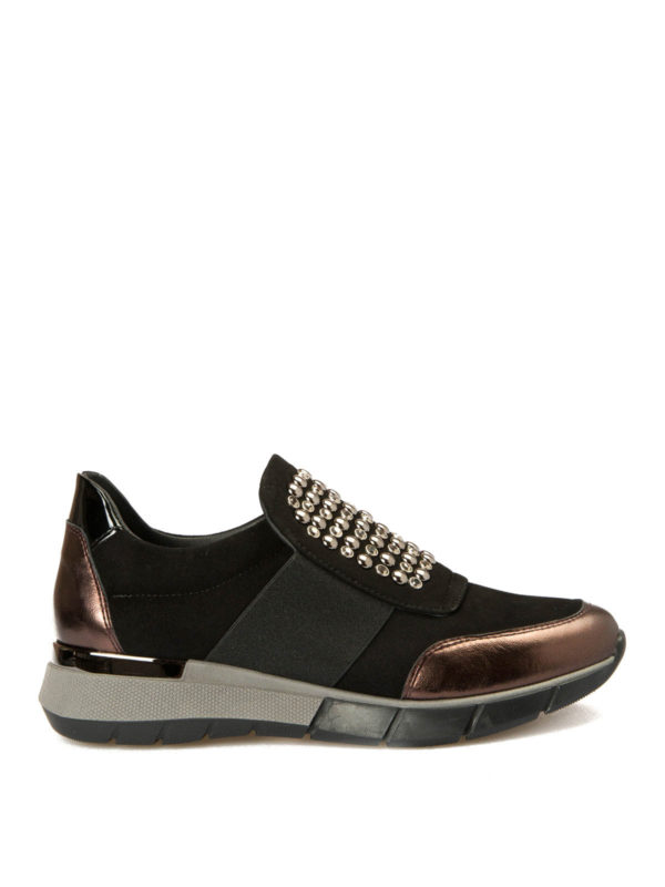 BALDININI: sneakers - Sneaker slip on con borchie