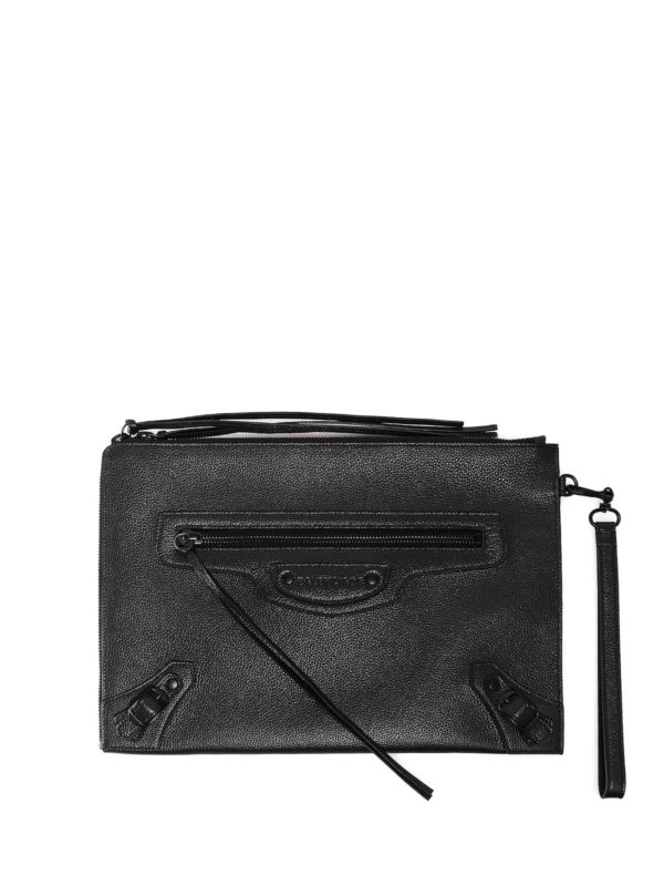 Balenciaga Neo Classic leather clutch - Black | 64011415Y071000