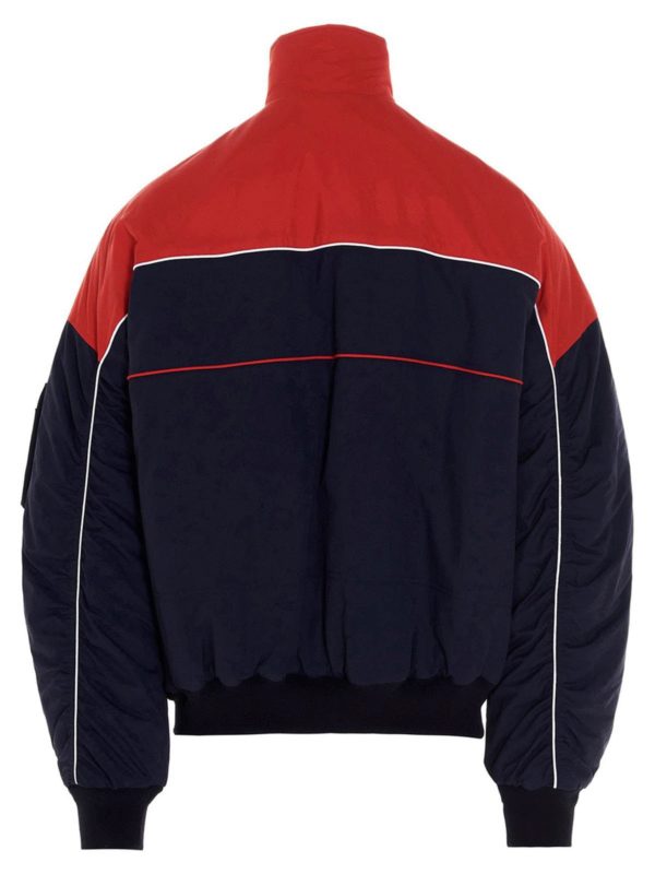 BALENCIAGA: bombers online - Two-tone bomber in red and blue