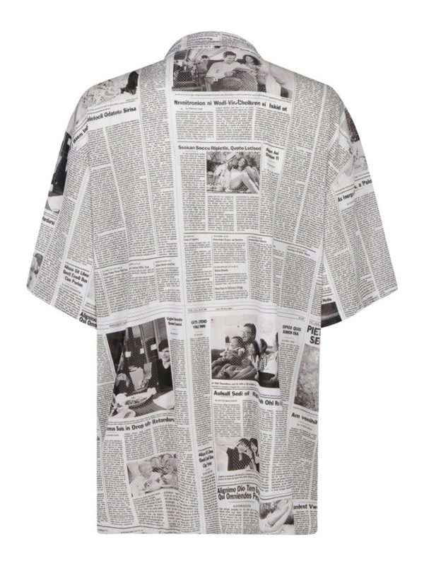 Balenciaga newspaper store print shirt