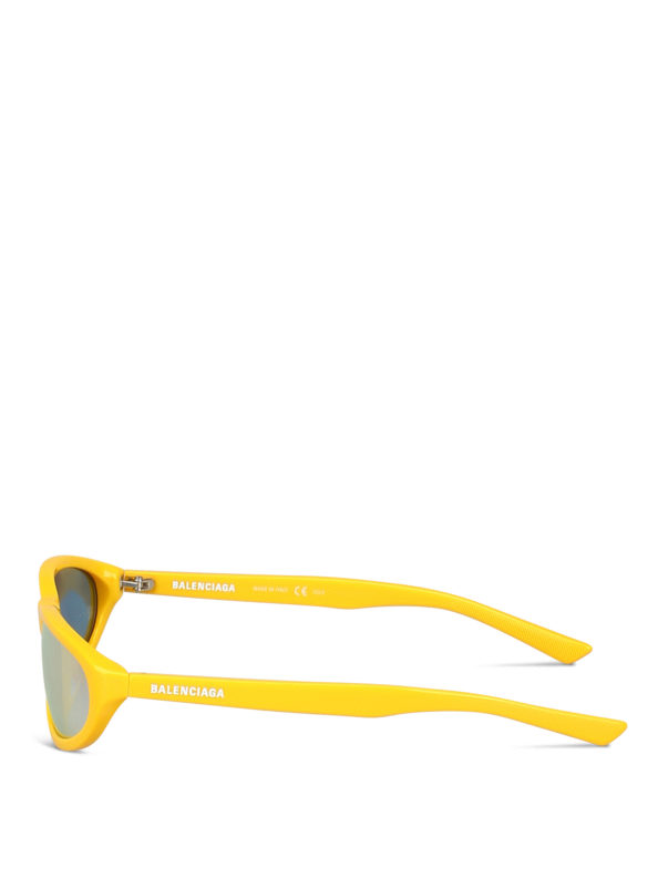 BALENCIAGA: sunglasses online - Yellow oval sunglasses