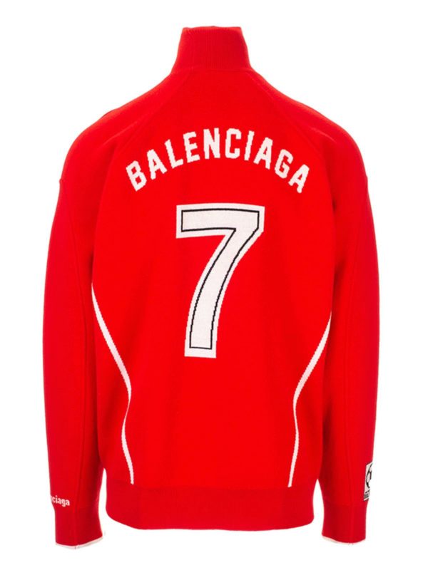 BALENCIAGA: Rollkragenpullover  und Polo-Ausschnitt online - Rollkragenpullover - Rot