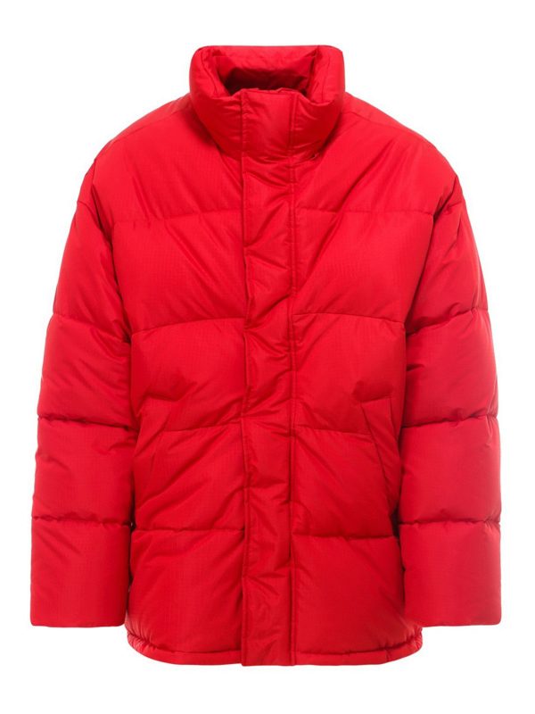 BALENCIAGA: Kurze Daunenjacken - Daunenjacke - Rot