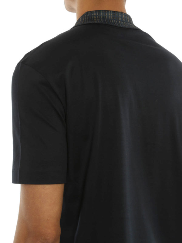 iKRIX BALENCIAGA: Patterned collar polo shirt