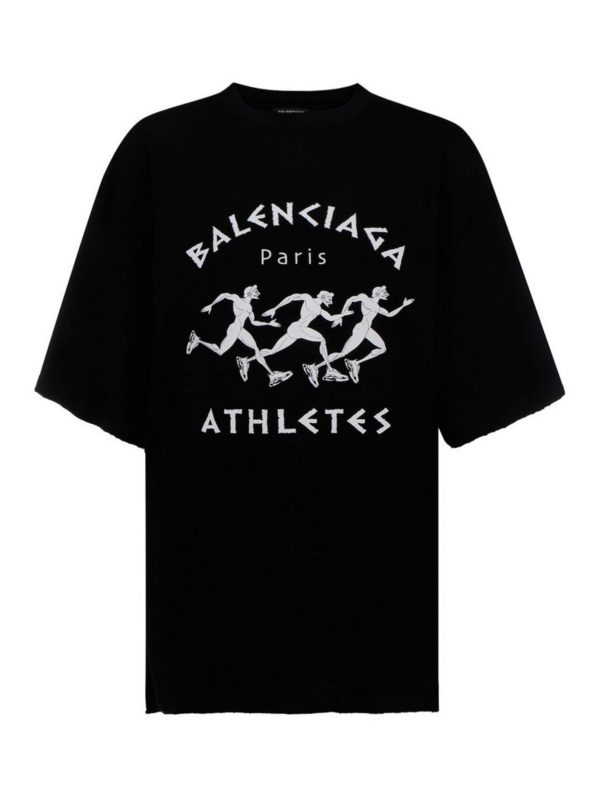Balenciaga Tシャツ - Athletes - ブラック|641614TJVK61070