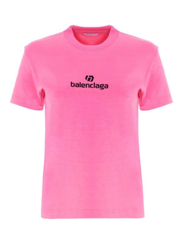 Balenciaga Soccer T-shirt in pink - Fuchsia|612964TJVD95764