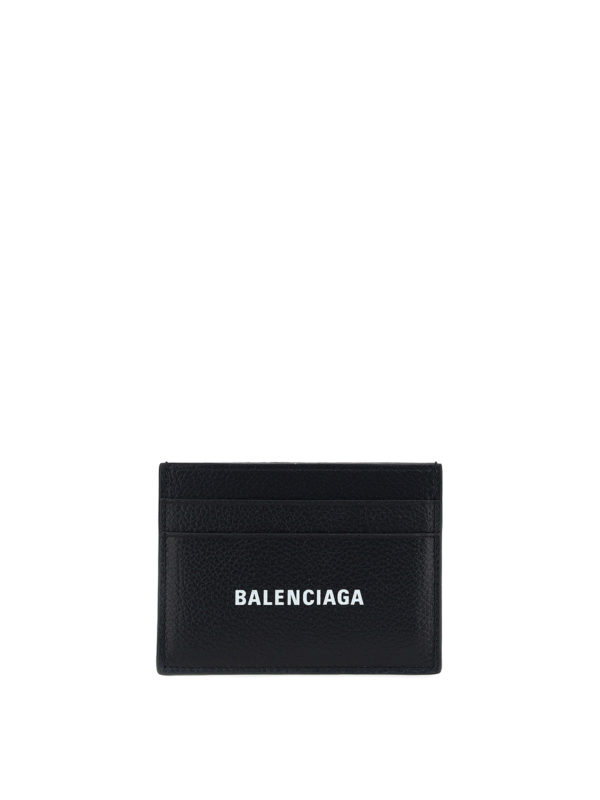 BALENCIAGA: wallets & purses - Grainy leather card holder