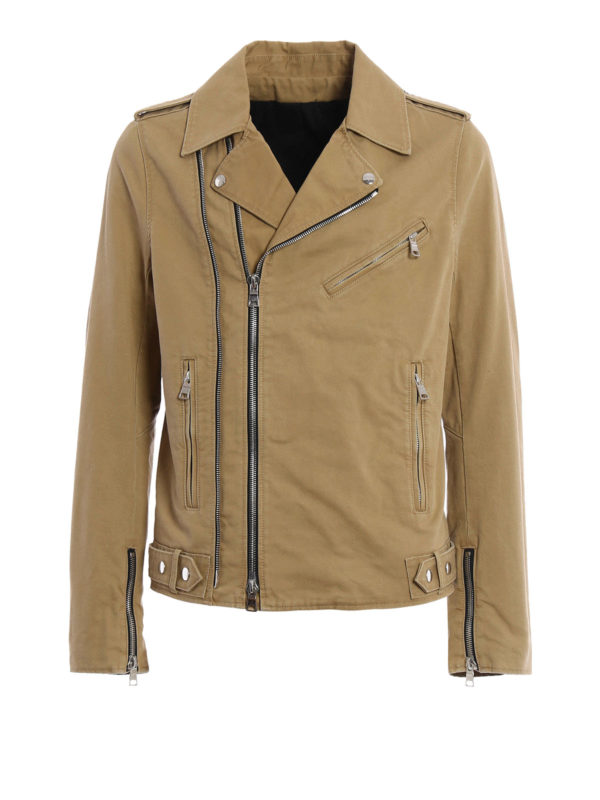 Balmain: Vestes biker - Cotton biker jacket