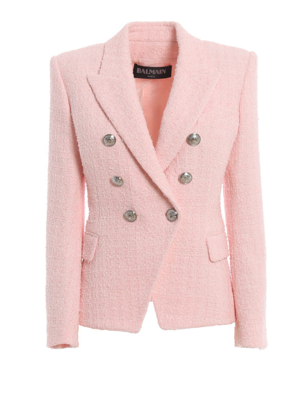 Balmain: Blazer - Blazer - Rosado Claro