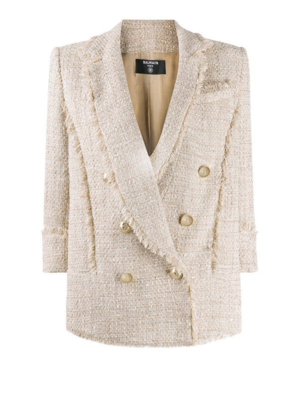 Balmain: Blazer - Blazer - Dorado