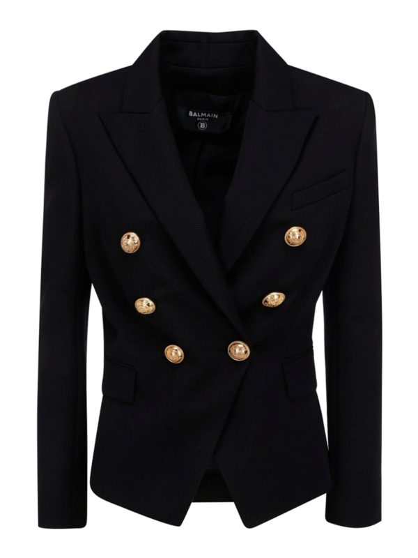 Balmain: blazers - Wool double-breasted blazer