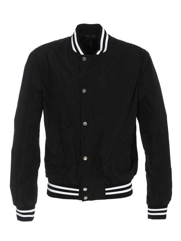Balmain: bombers - Technical fabric bomber jacket