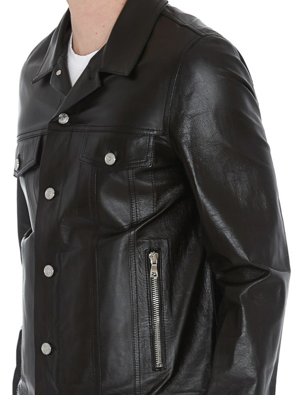Balmain buy online Lederjacke - Schwarz