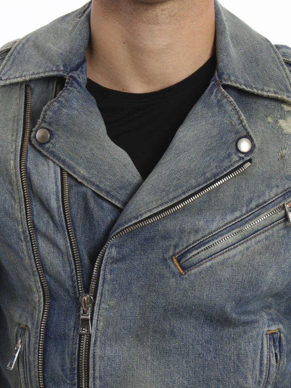 Balmain buy online Biker-inspired denim jacket