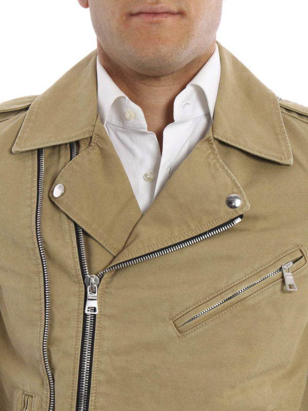 Balmain buy online Cotton biker jacket
