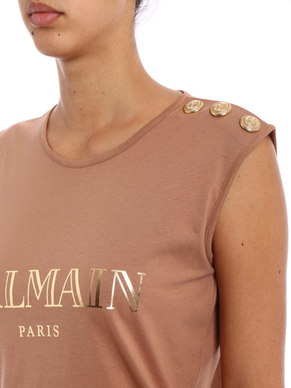 Balmain buy online Top - Dunkelrosa