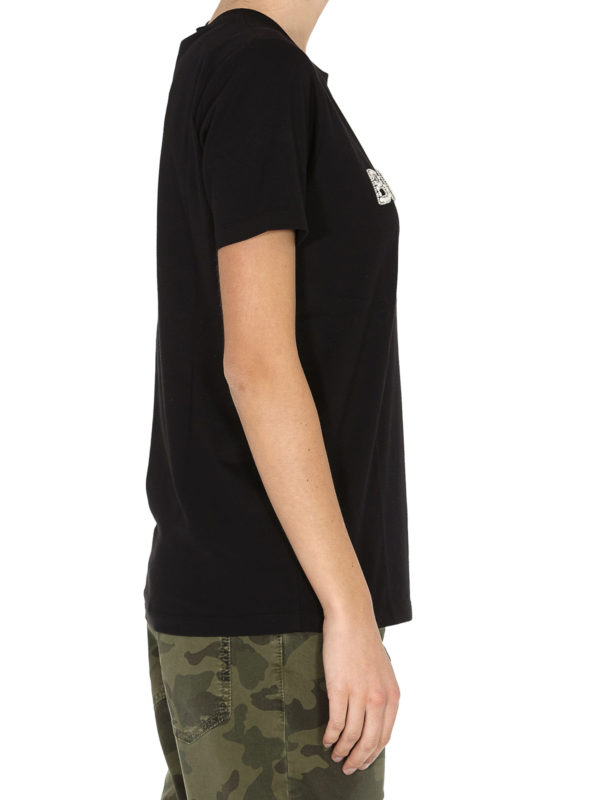 Balmain buy online Rhinestone logo T-shirt